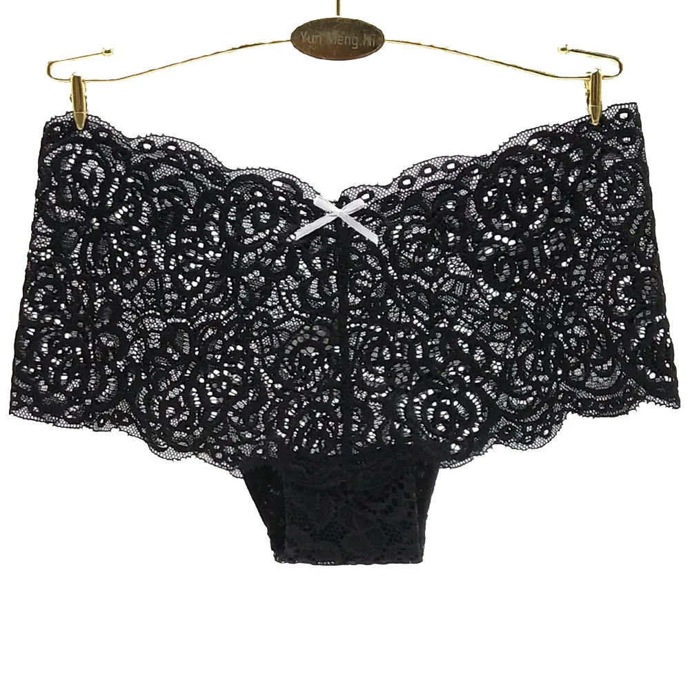 Women Boxers Underwear Sexy Lace Panties Shorts Boyshort Knickers Intimates Lingerie 5 Pcs/lot