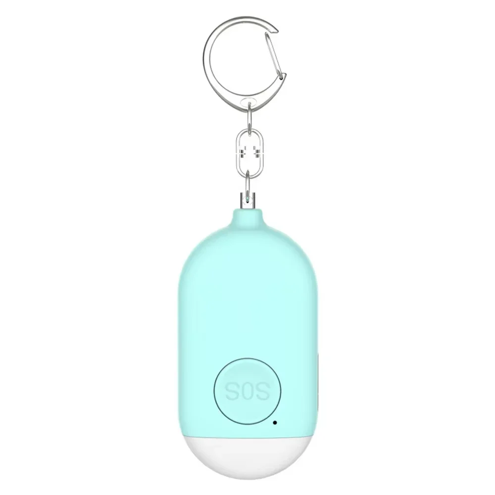 Personal SOS Defense Alarm 130dB With LED Light Rechargeable Self Defense Woman Safety Alarm Key Chain Emergency Anti-Attack