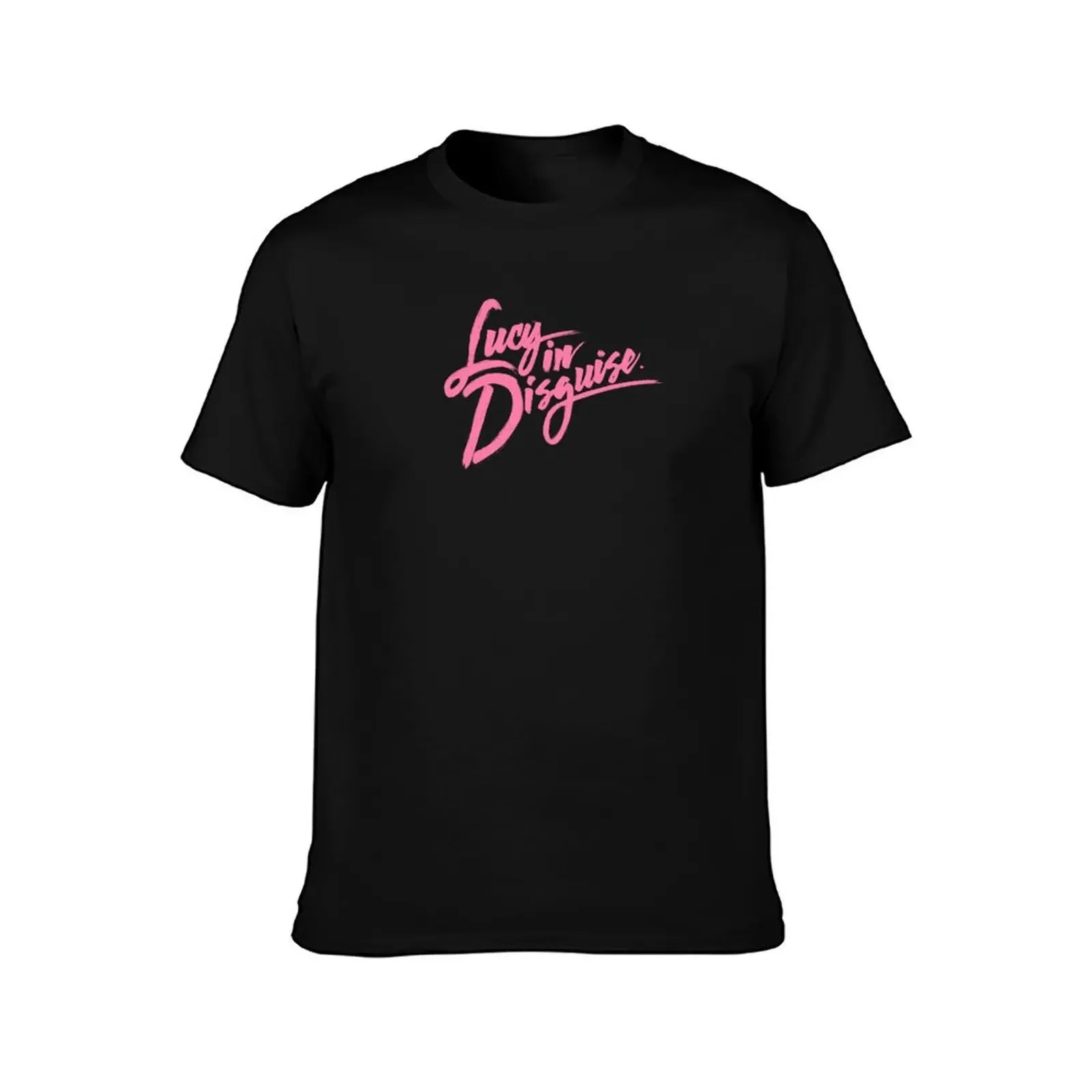 Lucy In Disguise logo (pink) T-Shirt shirts graphic tee boys whites mens t shirts