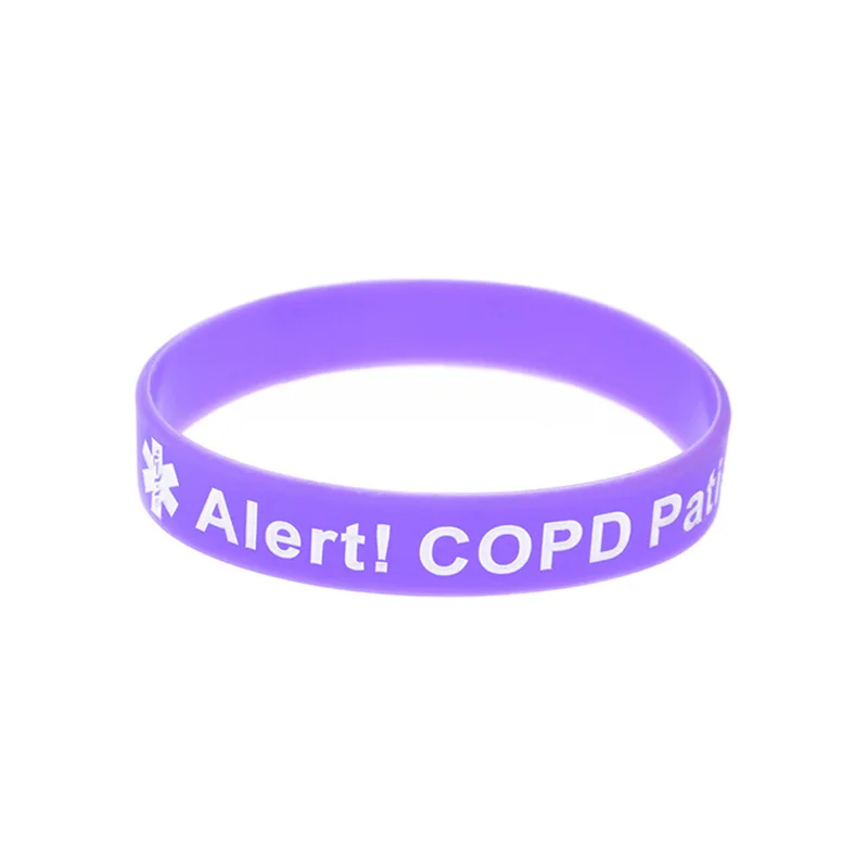 1 PC Alert COPD Patienten-Silikonarmband, Sportarmband, medizinisches Gummiarmband – Detail 6