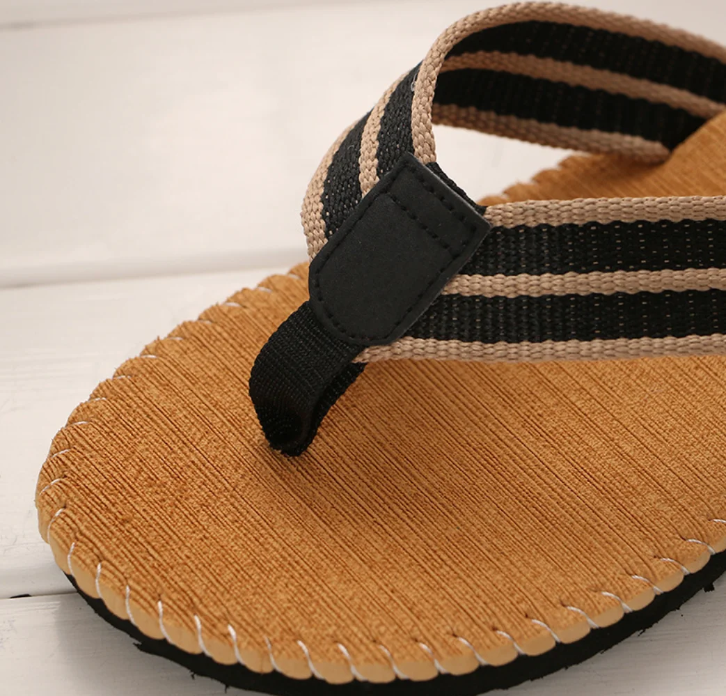 1pair New Summer Fashion Hard Wearing Outdoor Beach Sandals Men\'s Personality Flip-flops Slippers