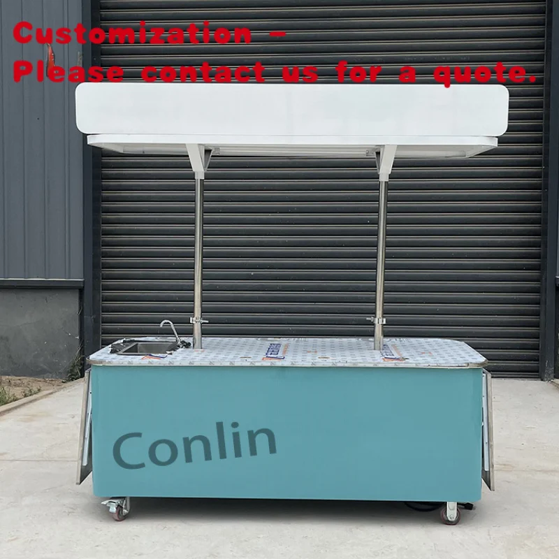 custom.Concession Foldable Coffee Cart With Wheels Coffee Cart Trolley Cafe Mobile Cart Sale