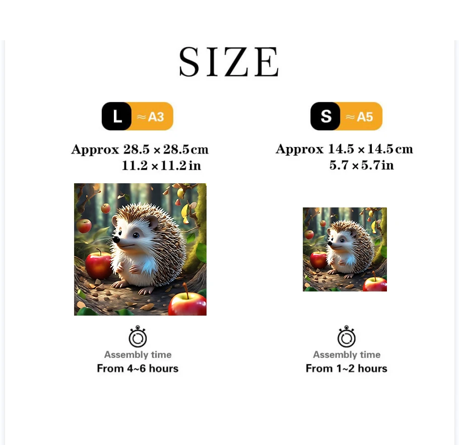Hedgehog Theme Wooden Puzzle, Uniquely Irregular Animal Shaped Wooden Toys, Creative Handmade Decorations, Holiday Gifts Home