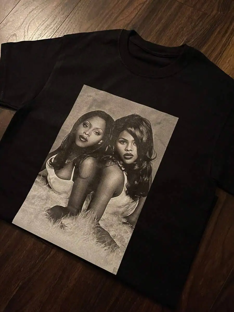 90S Rap Lil Kim And Foxy Brown T Shirt 100% Cotton Trendy Y2K Short-Sleeve Tee-Soft, Quick-Drying, Moisture-Wicking; Ideal for Sports or Casual Wear; Great Gift for Christmas or Halloween