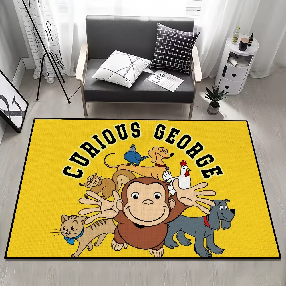 الكرتون مضحك الفن القرد C-Curious G-جورج السجاد الصغير البساط ديكور المنزل غرفة نوم حصيرة المدخل شرفة مدخل ممسحة الديكور