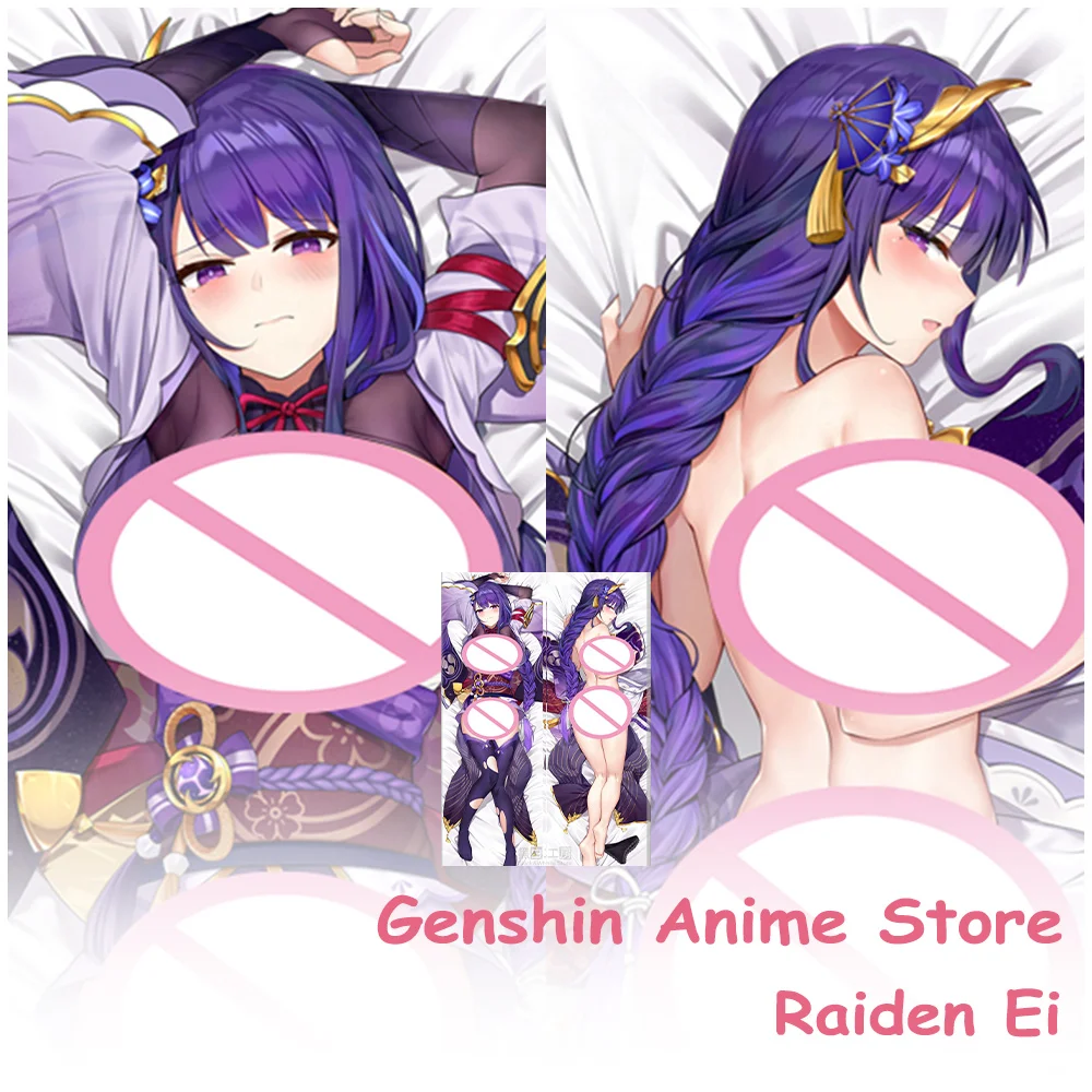 

Game Genshin Impact Raiden Ei Body Pillow Dakimakura Cover Anime 2Sided Printed Cartoon Hayase Yuka Pillow Cover Cosplay Props