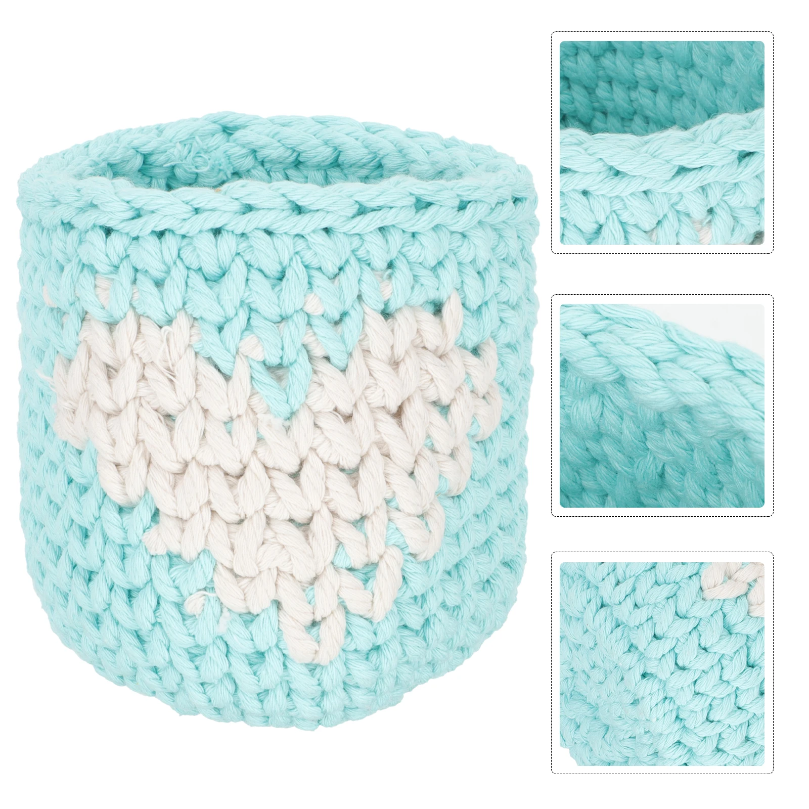 

Stylish Heart Design Knitted Sleeves Lightweight Glass Cup Covers Anti-Scald Household Protective -Function Tea Cozy