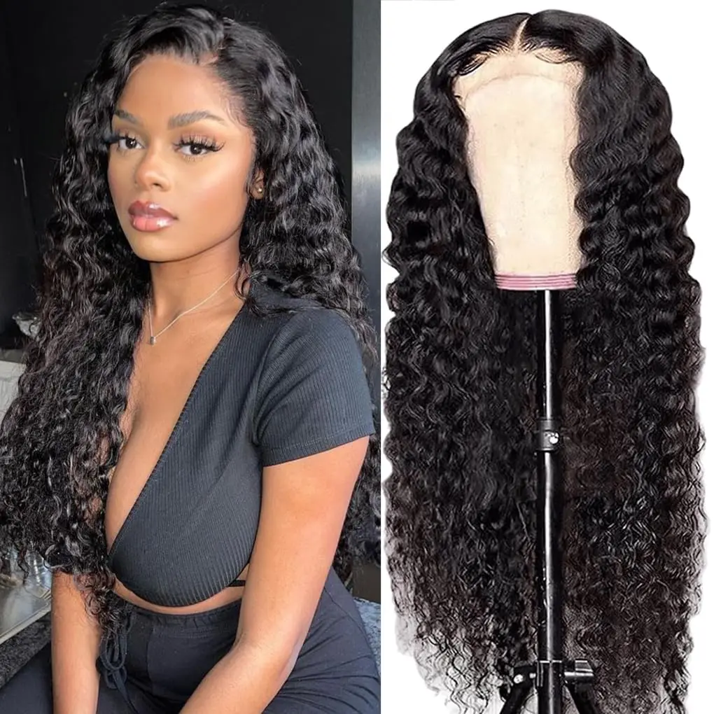 

Glueless Water Wave Lace Front Wig Human Hair Wet and Wavy 4x4 Lace Closure Wigs Human Hair Wigs For Black Women