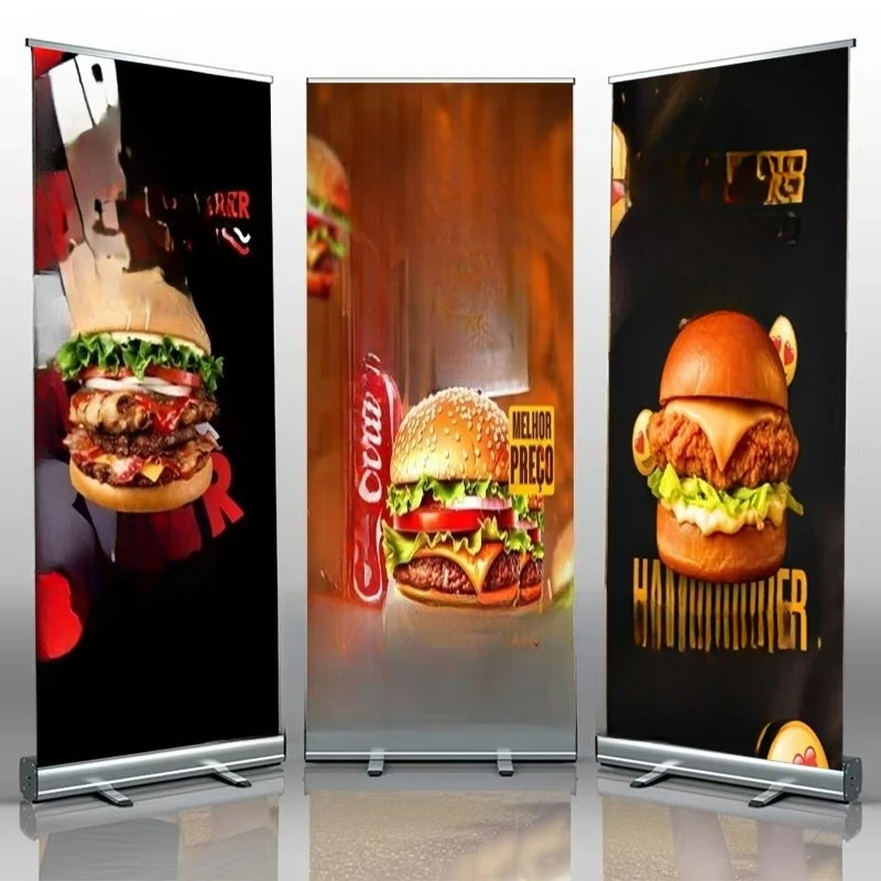 Roll-up Stand Display Roll-up Advertising Banner Stand Pull-up Banner Aluminum Retractable Roll-up Banner Stand