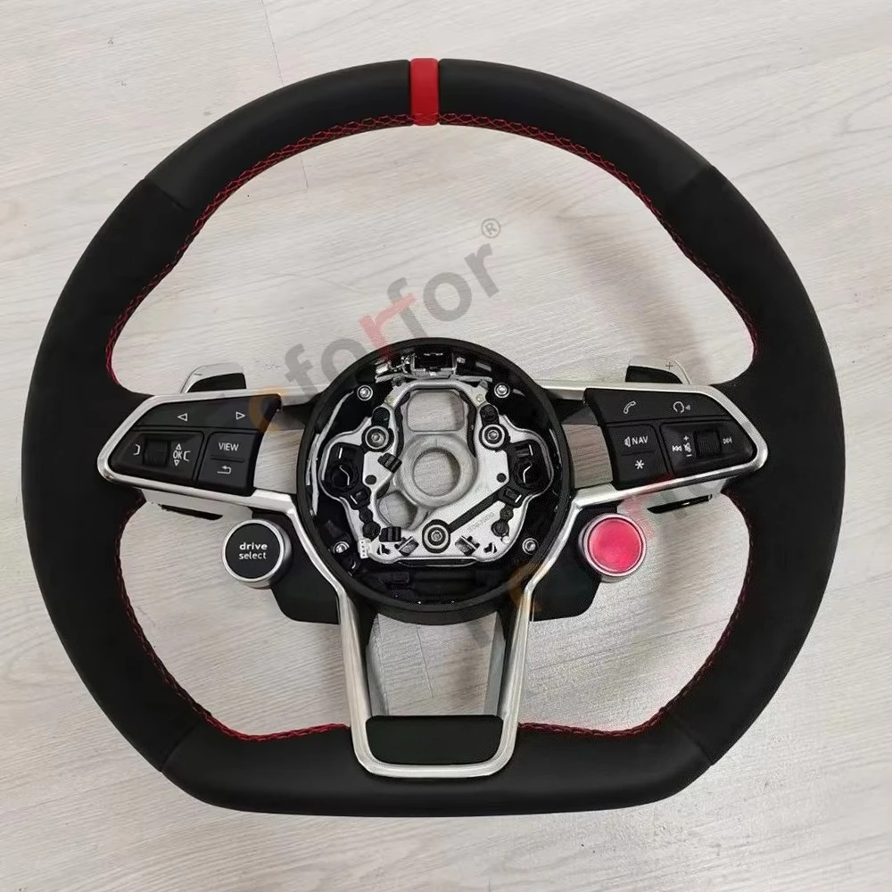 LED Car Steering Wheel for Audi All Series Smart Control Auto Electronics Carbon Fiber Car Accessories