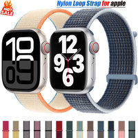 Nylon Loop Strap for apple watch band 44mm 40mm 38/41mm 45mm 42mm 46mm 49mm 44mm bracelet iWatch series S10 9 8 SE 7 6 5 Ultra 2
