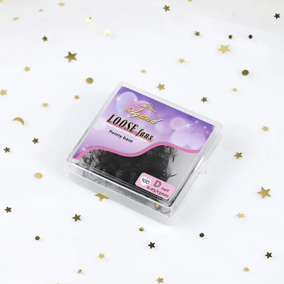 AGUUD 3D to 20D  Loose Fans LashThin Pointy Base Russian Volume Eyelashes Extensions Sharp Narrow Stem Premade Volume Fans
