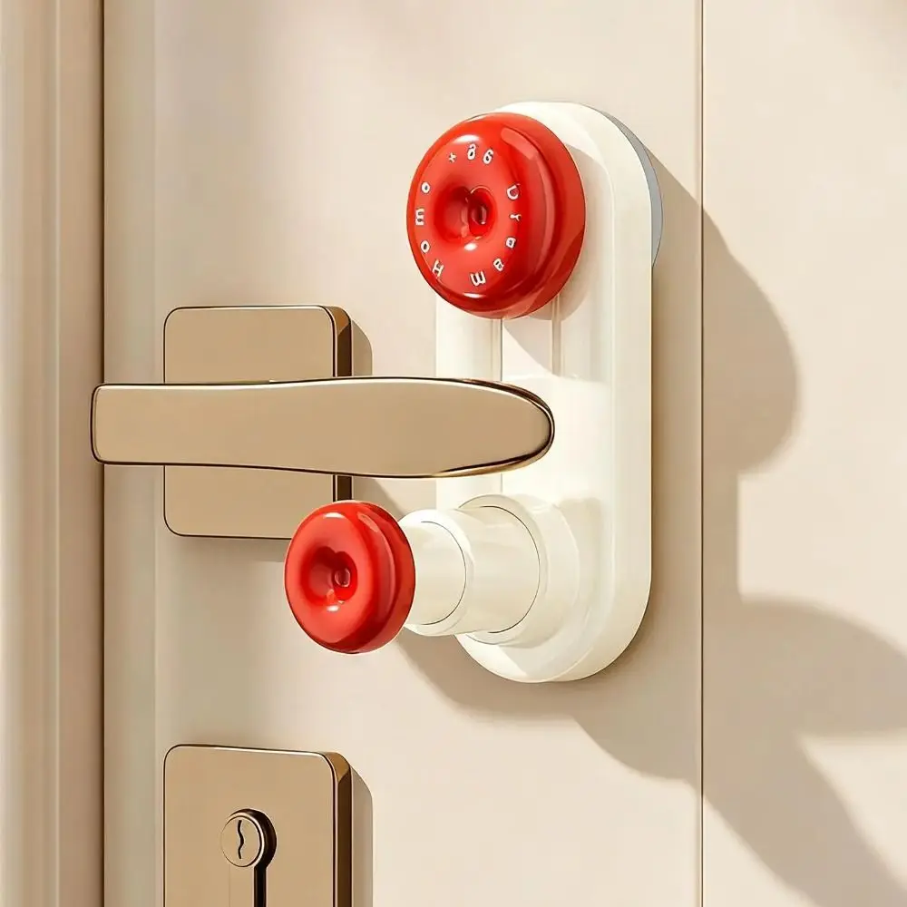 Suction Cup Door Handle Fixed Lock Anti-Theft Easy Installation Baby Anti-opening Door Lock 3-Gear Adjustable Child Safety Lock