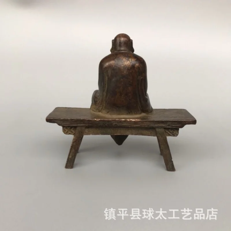 Alloy Zen Buddha Statue Ornament- Old Bodhidharma Bronze Statue