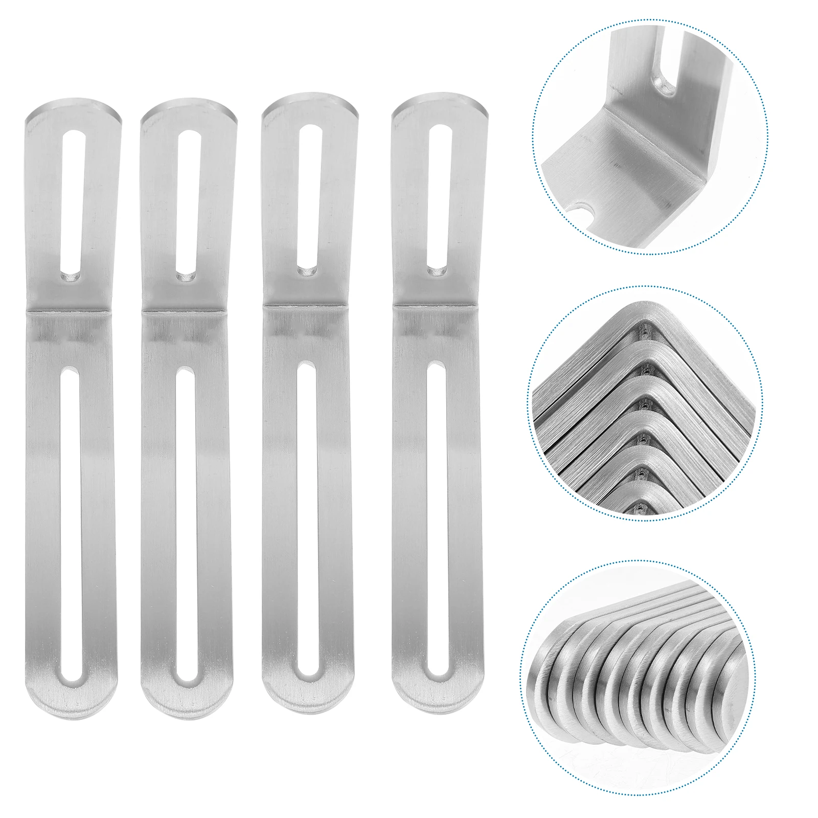 

10pcs L Shaped Corner Brackets Stainless Steel Shelf Braces Heavy Duty Furniture Connectors Reinforcement Fasteners For
