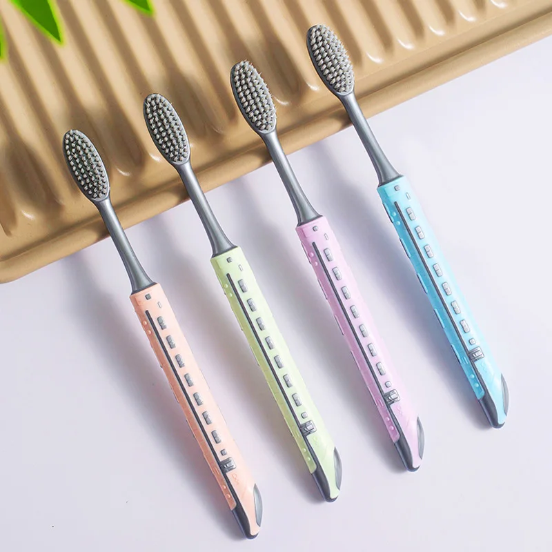 Soft Hair Toothbrush Long Head Cleaning Massage Gum Protection Silver Ion Household Independent Packaging Oral Care Tools