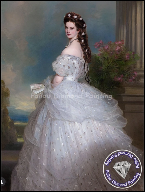 バイエルン王女シシィの肖像画フランツによるダイヤモンド絵画