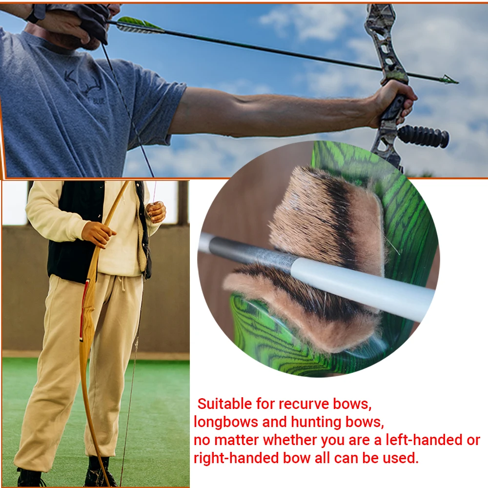 

1 пара подставок для стрелы, изогнутый лук, меховая подставка для стрелы, длинный лук для стрельбы из лука, традиционный меховой коврик для лука, охотничья мишень для стрельбы