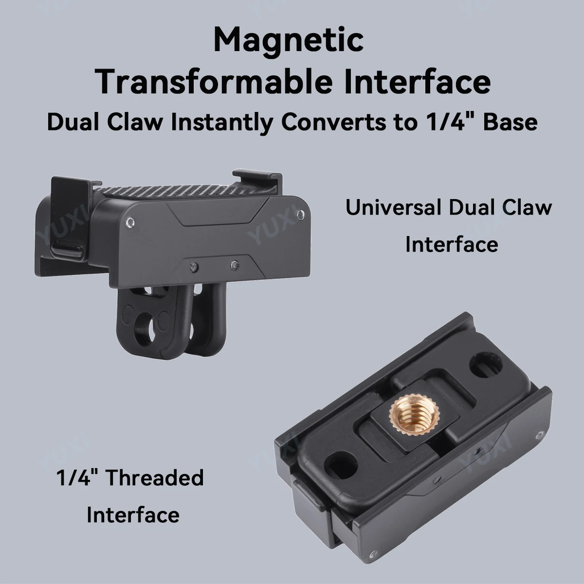 Magnetic Quick Release Mount For DJI Osmo360 Action 3 4 5pro Accessories Universal Two Claw & 1/4