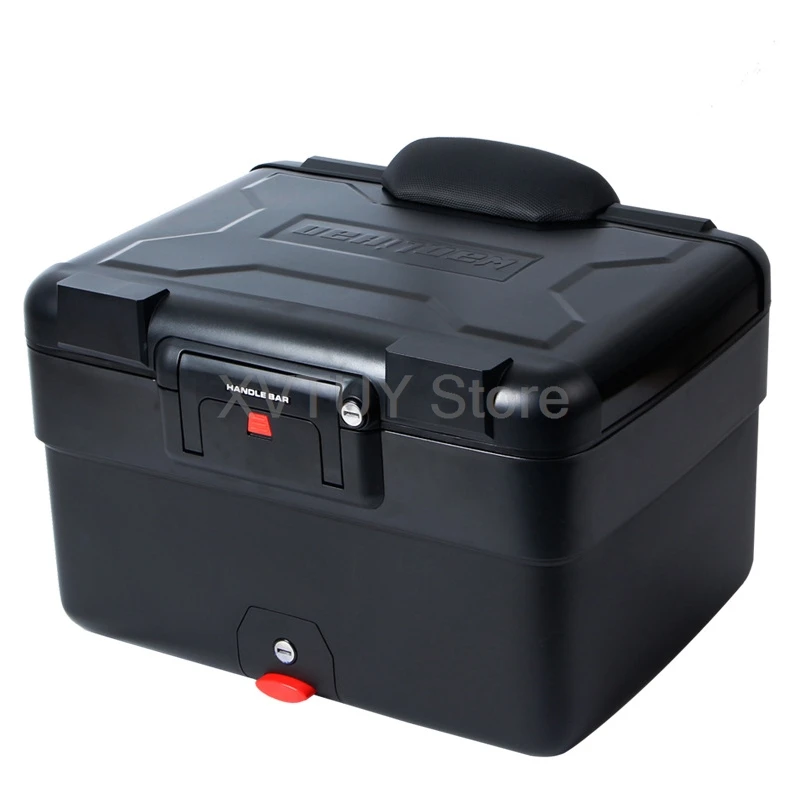 

Universal Motorcycle ABS Plastic Trunk Helmet Box Large Capacity Lockable Waterproof Luggage Storage Tool Tour Tail Case