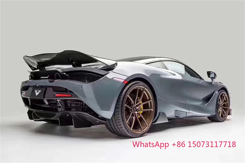 لـ 720s طقم الجسم V نمط تعديل ألياف الكربون مع المصد الأمامي المصد الخلفي التنانير الجانبية الخلفي سبويلر حالة جديدة #6