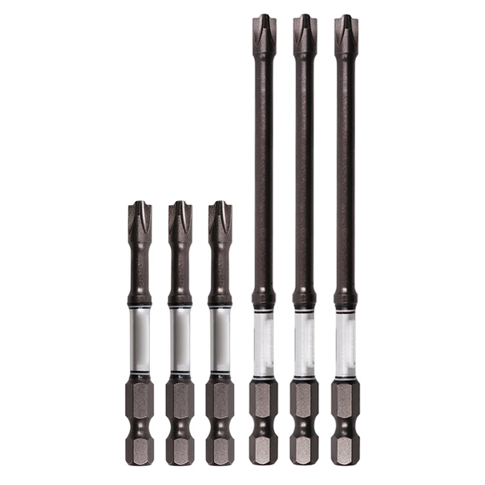 6pcs 65mm 110mm Magnetic Special Slotted Cross Screwdriver Bit Batch Head FPH2 Nutdrivers For Socket Switch Electrician Tools