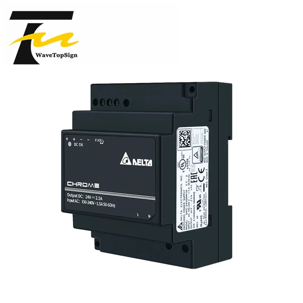 Delta DIN Rail Switching Power Supply DRC-24V60W1AZ 24V 2.5A 60W DRC-5V10W1AZ 5V 1.5A 10W DRC-12V30W1AZ