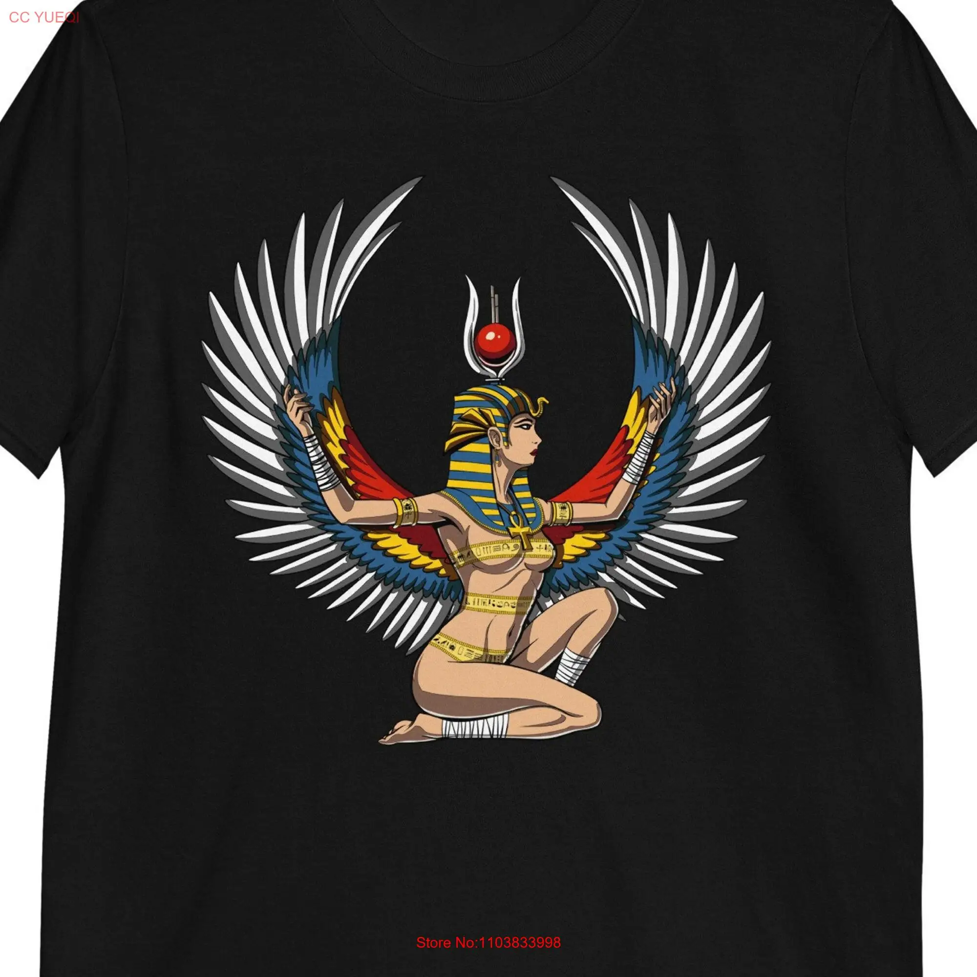 Egyptian Mythology Goddess Isis T Shirt Queen Ancient Egypt Clothing Deity Clothes Outfit long or short sleeves