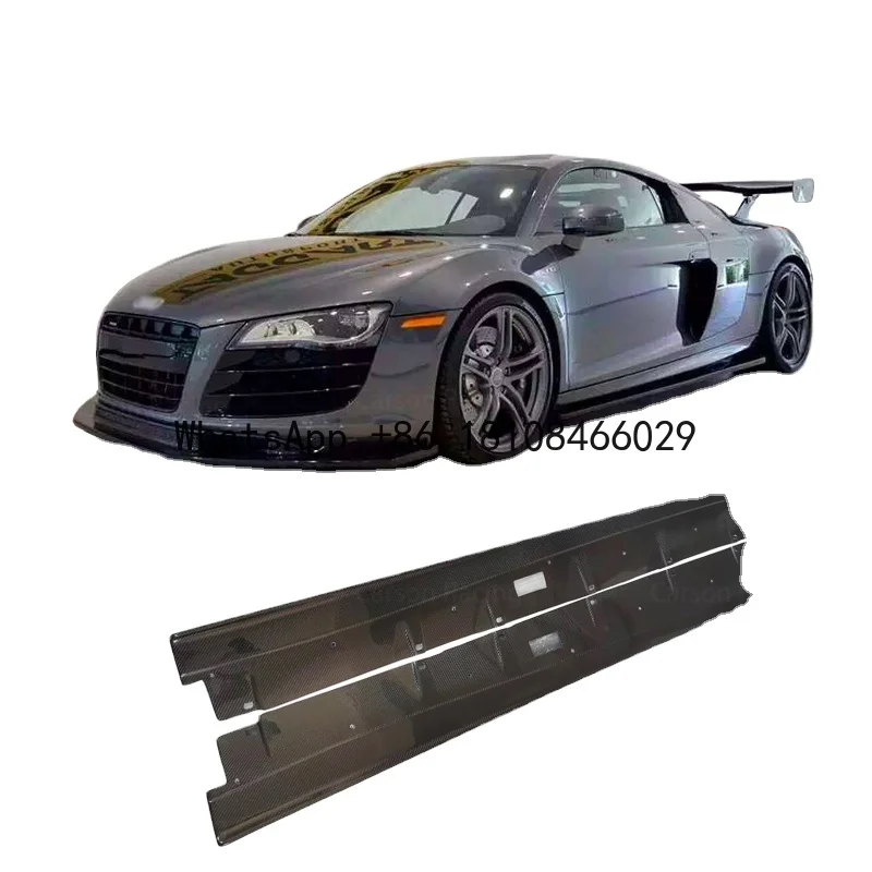 

Audi R8 2008-2015 Bodykit WET Carbon Fiber Car Bumper Side Skirt Lip Rear Diffuser Spoiler Forge Carbon Side Skirt Body Kit