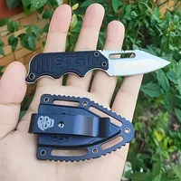 Mini Fixed Blade Knife G10 Handle 5Cr15MoV Blade Camping Hunting Tactical Outdoor Survival Portable Tool with ABS Plastic Sheath