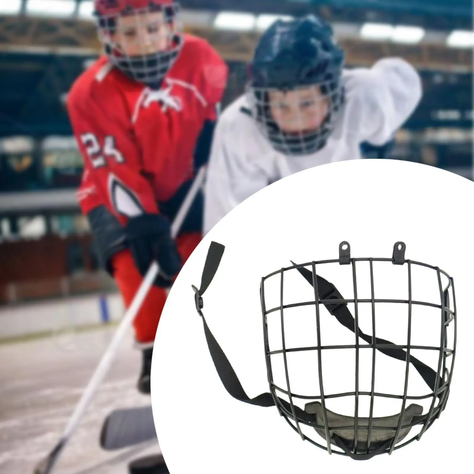 

Hockey Face Guard for Adults Portable Face Cover Hockey Helmet Cage Face Protection for Ice Hockey Dryland Hockey Training Match