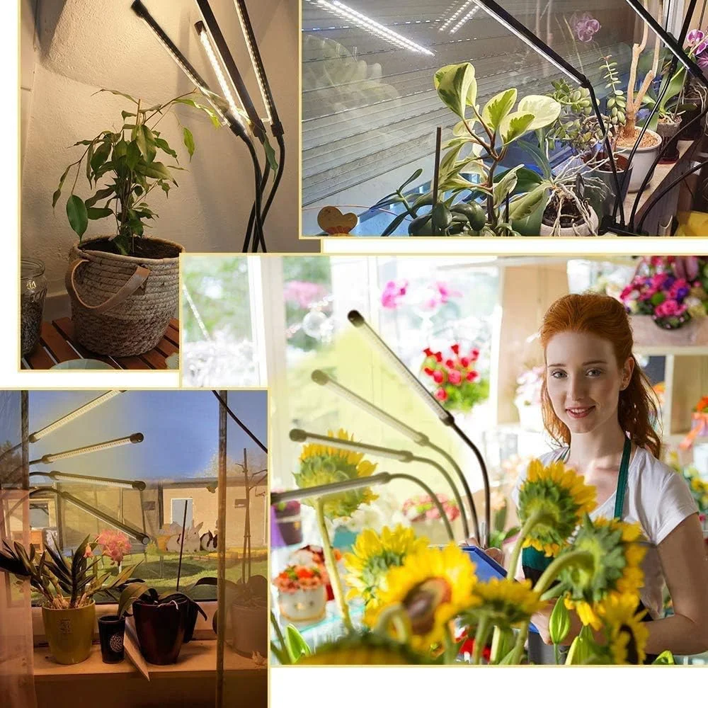 LED USB Clip Grow Light 3000K Full Spectrum Plant Lamp Timing Control Indoor Greenhouse Flower Seedling Phyto Lamp 1-5Heads