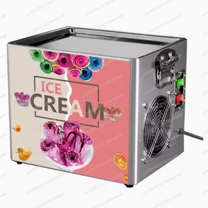 آلة لفة الآيس كريم المقلية مقلاة صغيرة تايلاندية ملفوفة الآيس كريم آلة لفة الزبادي المقلي أفضل 10 مبيعات لآلة الآيس كريم التايلاندية - رقم 2