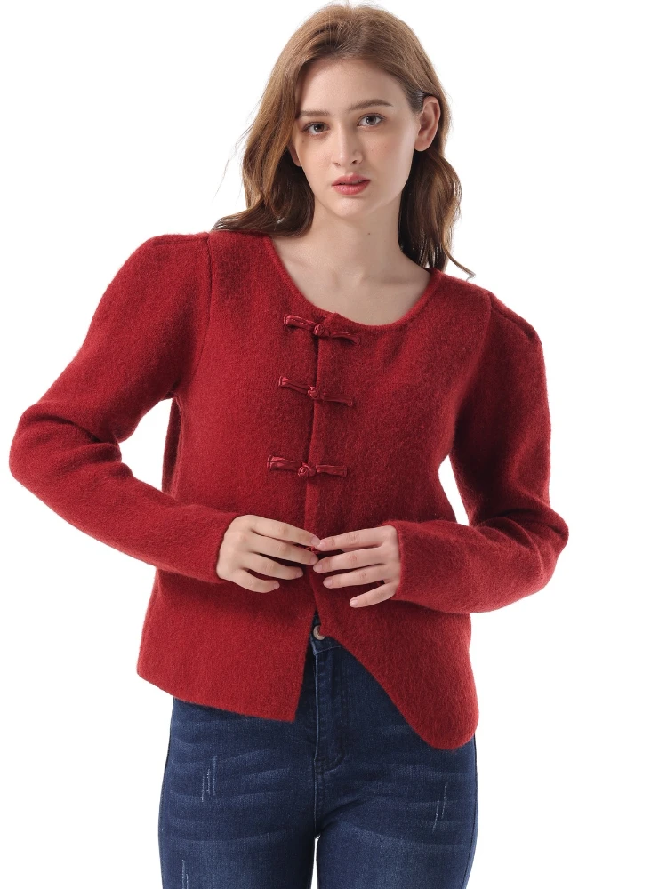 Fall and Winter Fashion New Sweater Female Temperament Cashmere Cardigan Simple Short Sweater Coat Cardigans Women Cardigan