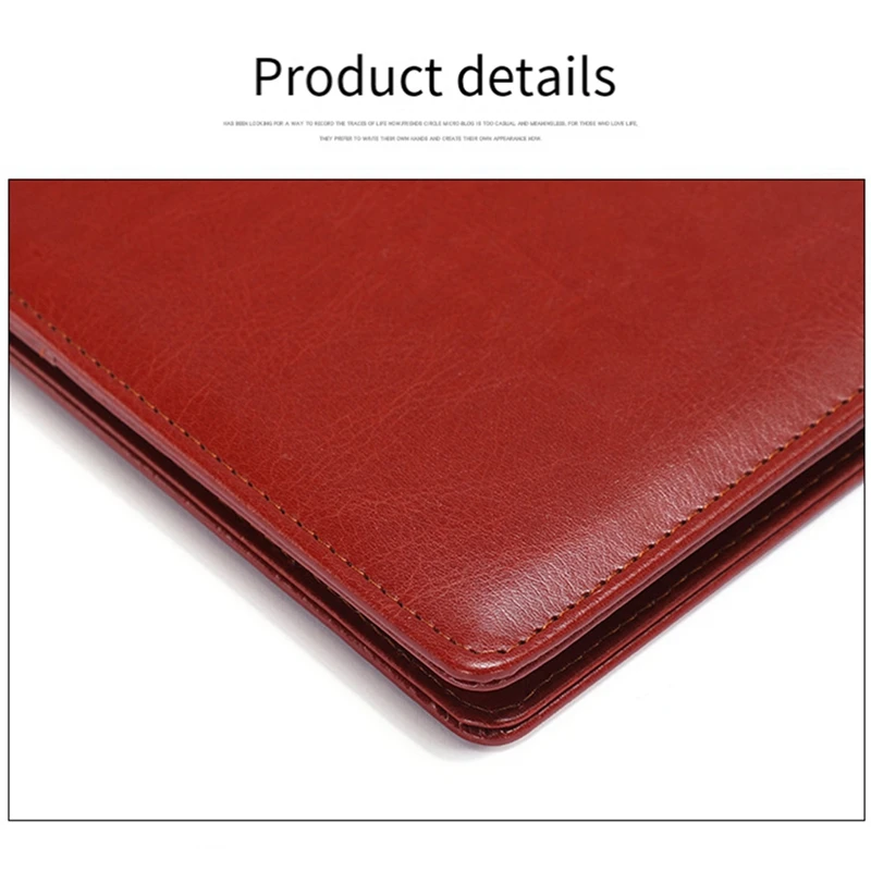 A4 PU Padfolio File Folder Portfolio Business Document Holder Metal Clipboard Pad Document Organizer Holder