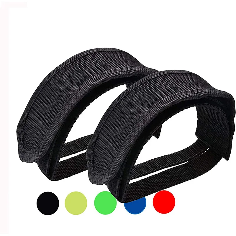 1Pair Nylon Bicycle Pedal Straps Toe Clip Foot Strap Belt Adhesive Bicycle Pedals Fixed Gear Road Bike Parts MTB Accessories