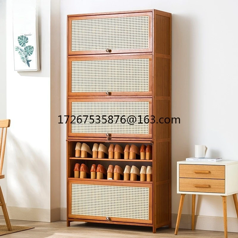 

Door shoe cabinet High vertical entry cabinet Extremely narrow household shoe rack for outer corridor
