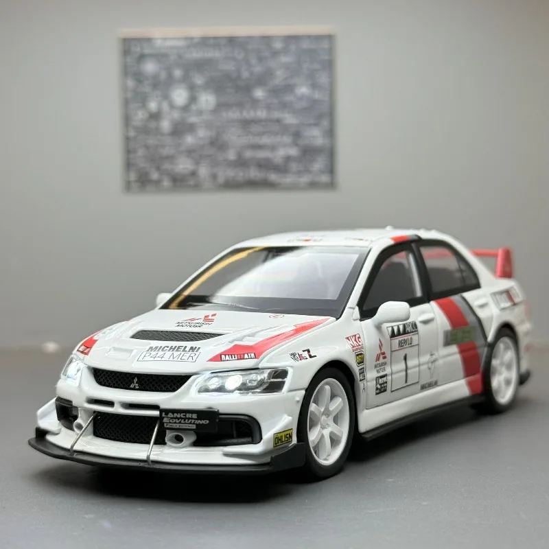 Diecast 1/32 Mitsubishi EVO Modello di Auto In Lega di Simulazione Giocattolo Collezione di Veicoli In Metallo In Miniatura Voiture Per Bambini Auto Giocattolo Regalo