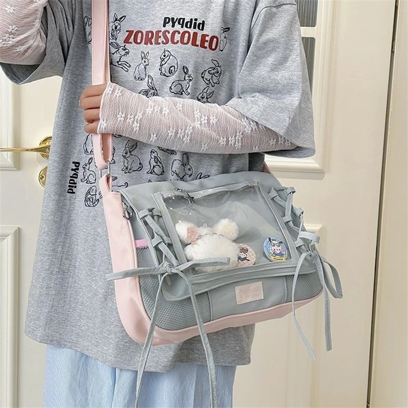 

Silk Ribbon Knot Handbag Bow Crossbody Bag Itabag Japanese Jk Girls Messenger Bag Fashion Teenagers Shoulder Bag School Bags