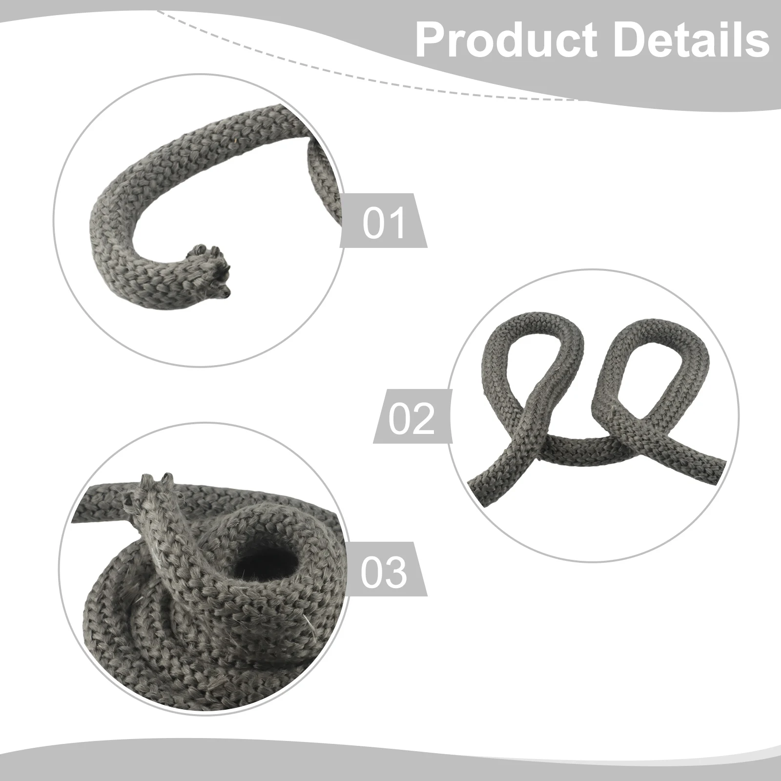 

Door Seal Fire Rope 25mm 2m Length & Glue Kit Fireproof Log Burner Sealing Rope Black Heating Home Improvement