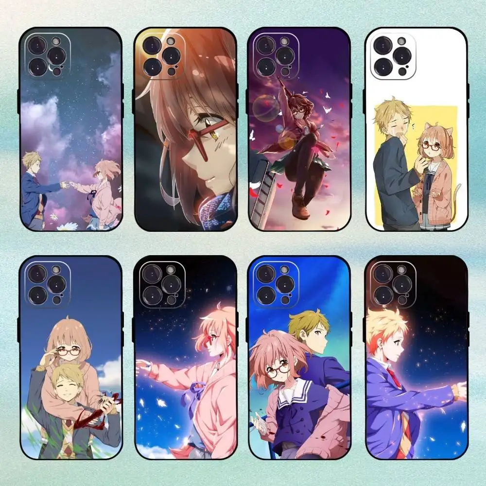 เคสโทรศัพท์ B-Beyond the B-Boundary สำหรับ iPhone 16,15,14,13,12Plus,Pro Max,XS,5G  วัสดุซิลิโคนนิ่ม สีดำ