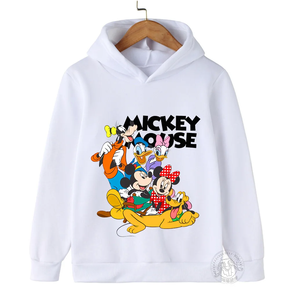 Sweatshirt 2D cartoon print Minnie Mickey Children\'s hoodie Spring Fall Children\'s sportswear Boys girls hoodie clothing Casual