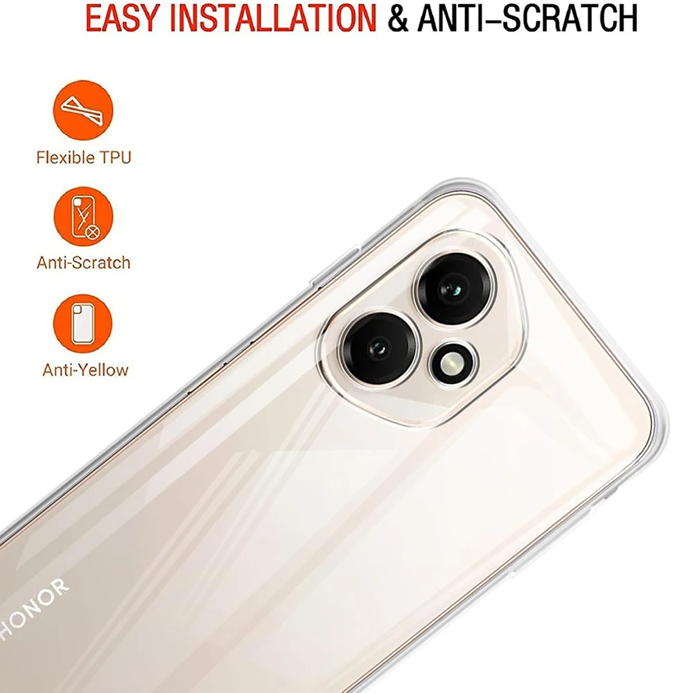 1.2 มม.ซิลิโคนบางเฉียบนุ่มสําหรับ Huawei Honor 400 200 90 70 50 Lite Pro ใสปกหลัง Honor400Pro SHELL