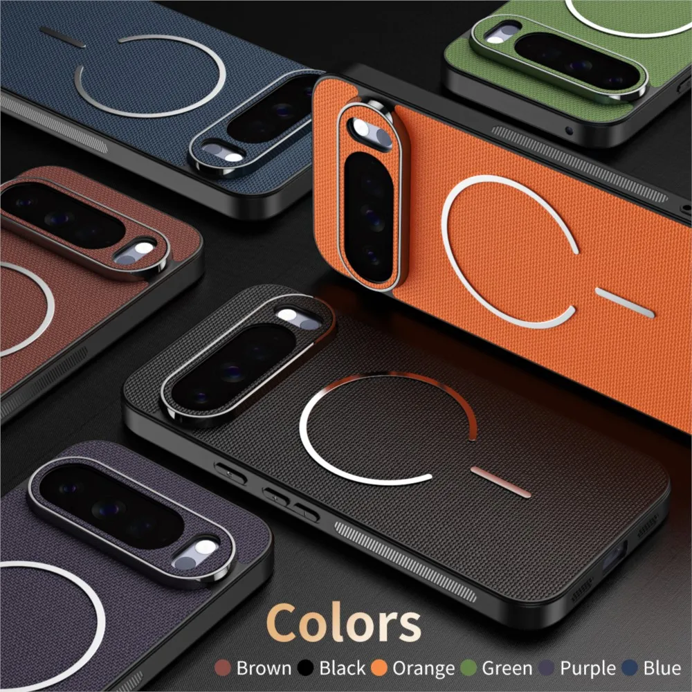 Image of für Magsafe Stoffhülle Google Pixel 9 8 7 10 11 Pro XL 7A 8A Magnetische kabellose Ladehülle Slim Cover 10ProXL