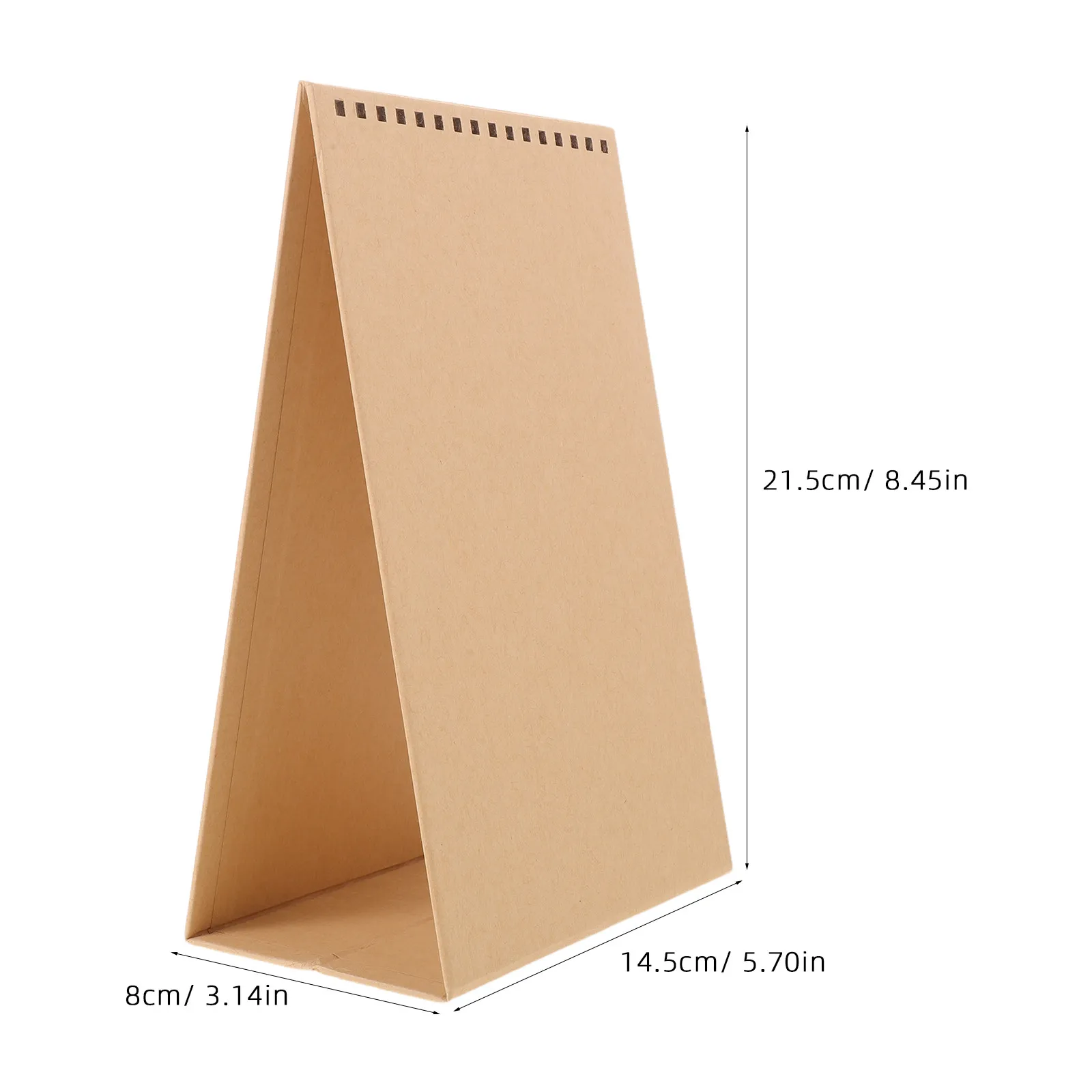 10Pcs Blank Desk Calendar Holder Triangular Rack Twin Wire Binding Flip Refillable Paper Base DIY Desktop Display for Home