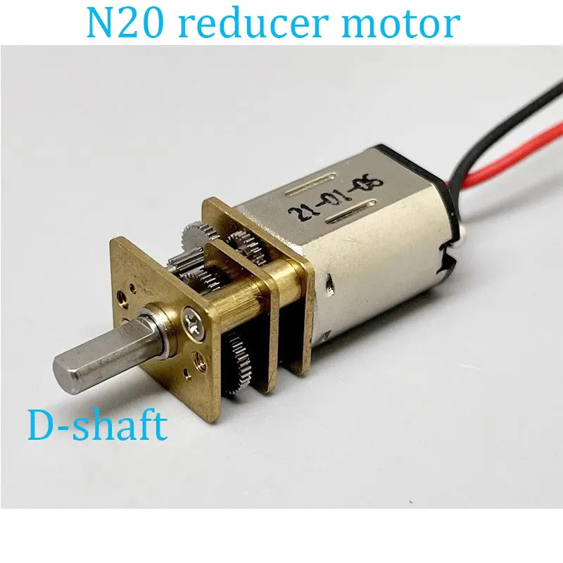 N20 Mini 7mm All Metal Gear Motor Micro Reduction Motor DC 3V 6V   36RPM   Low Speed D-Axis