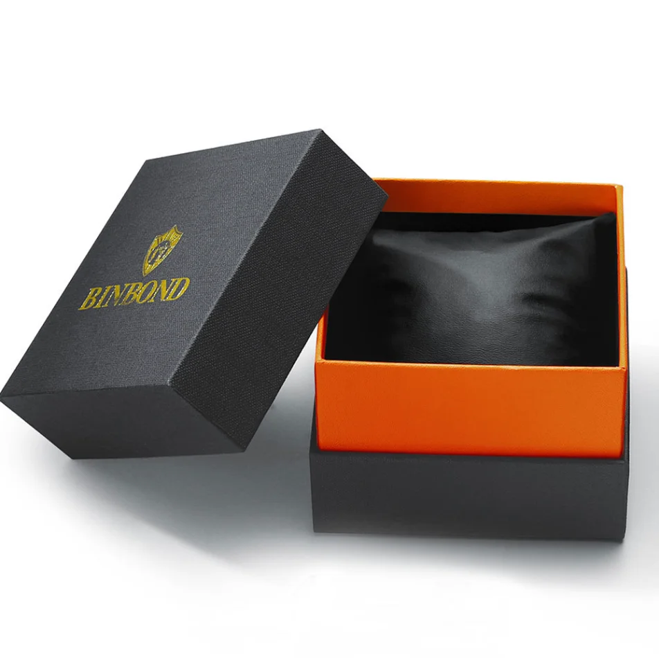 BINBOND Precise Quartz Watches For Men Luminous Relojios Waterproof Wistwatch Skeleton Men's Watch Sturdy Luxury Reloj