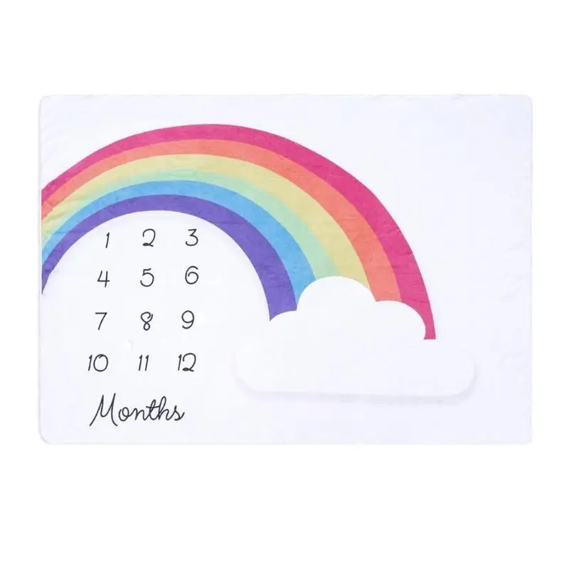 U13f Baby Blanket Cartoon Milestone Banho dormir