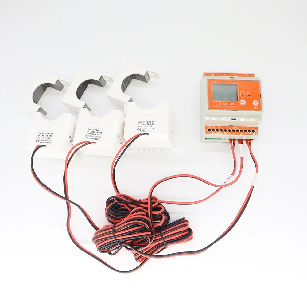 

Power Analyzer 3P4W RS485 100mA-500A Modubus-RTU Three Phase Solar Inverter Energy Meter