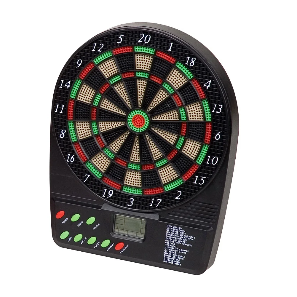 لوحة رمي السهام الإلكترونية LCD مقاس 8 بوصة، حساب النتيجة التلقائي للوجه، 3 بطاريات Aa، 18 إلى 8 لاعبين، جدار عرض ساطع